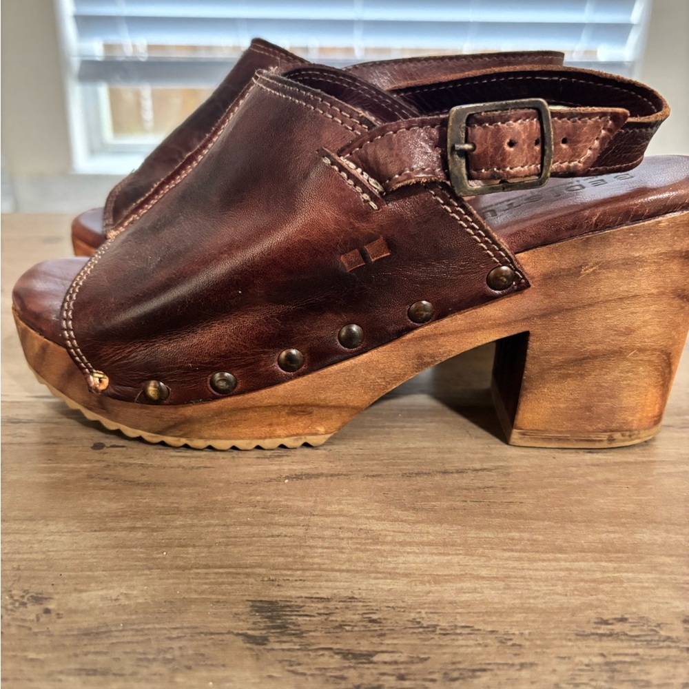 Women’s Bed Stu Marie Brown Leather Mules In Teak - Picture 11 of 16